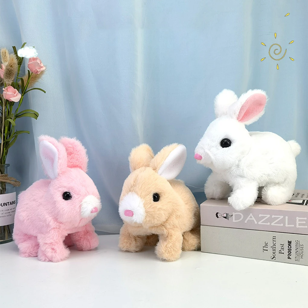 Interactive And Soft Plush Bunny Toy Battery Operated Cute Interactive Toy Easter Talk