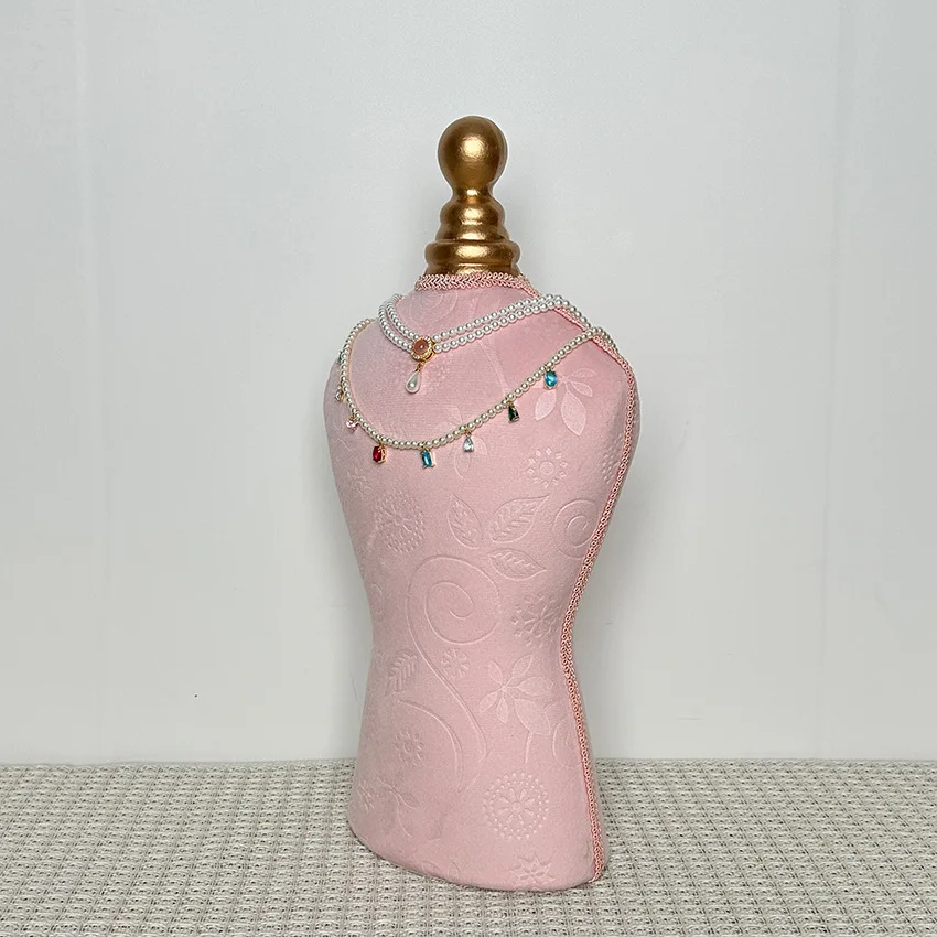 قسط المخملية عارضة أزياء عرض الرقبة - كريستال قلادة تمثال نصفي حامل المجوهرات الفاخرة شحن مجاني