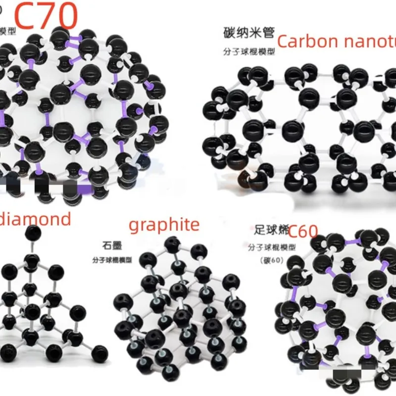 Dia 23/30mm Chemistry Teaching Molecular Crystal C60/70 Atom Molecular Model diamond graphite Graphene Carbon nanotubes