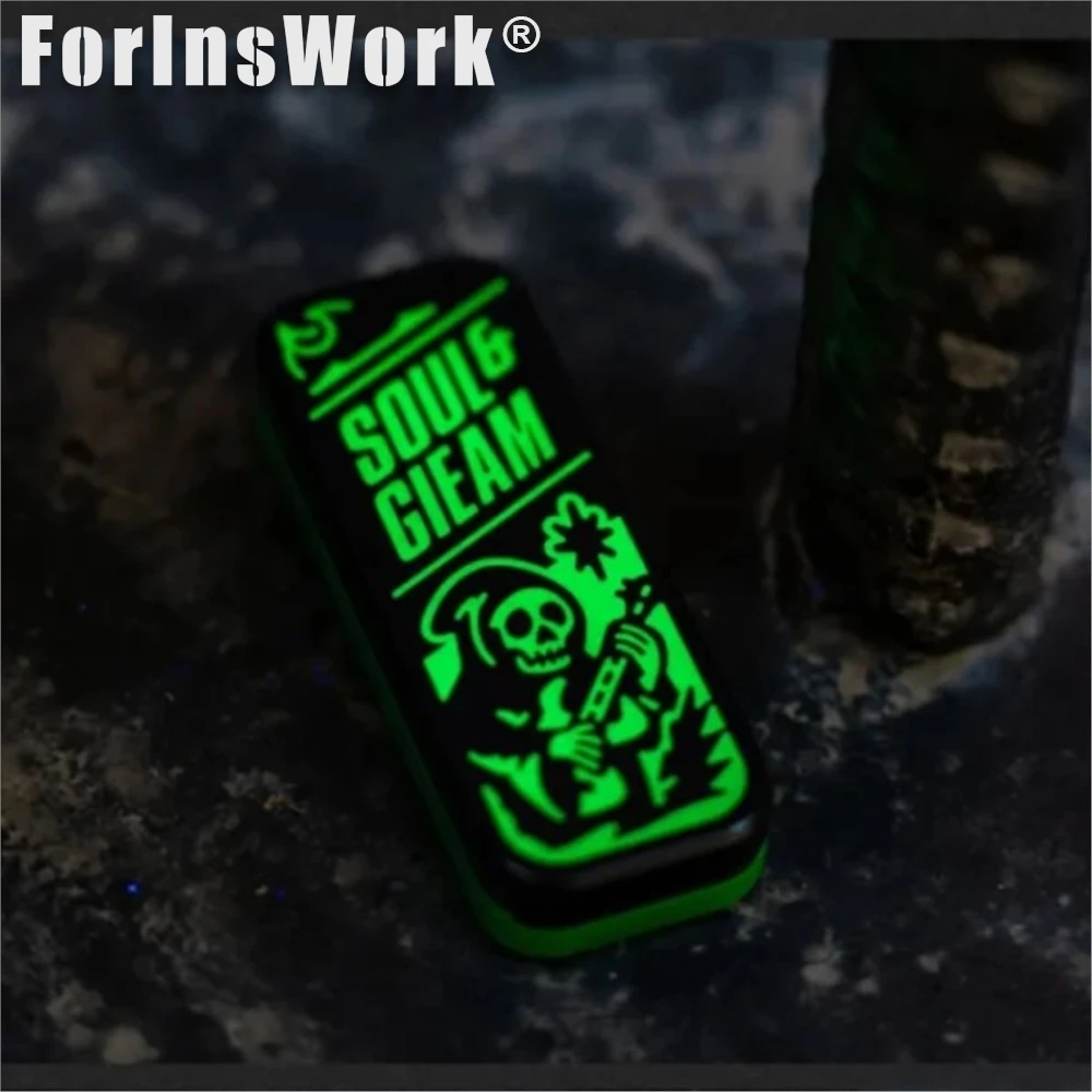 Seanoon Green Luminous Resin Mechanical Push Slider Edition Of 100 Desk Toys Anxiety Toys Fidgets Toys