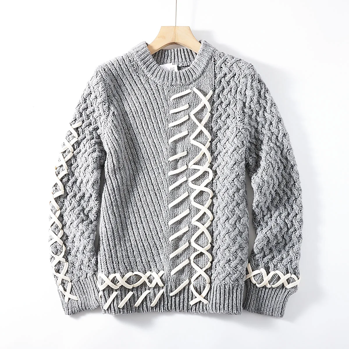 

2025 Autumn And Winter New American Lazy Style O-neck Long Sleeve Sweater Men's Fashion Pullover Loose Casual Keep Warm Knitwear