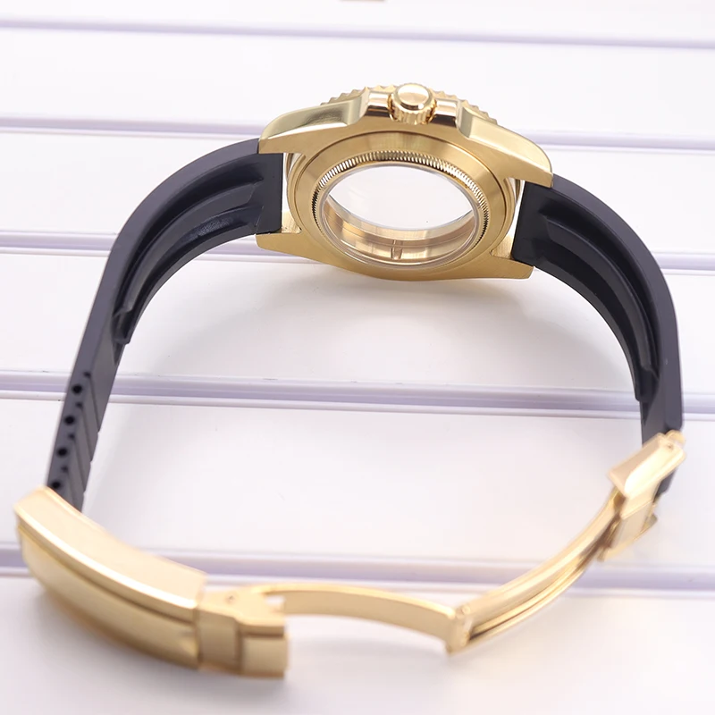 40-mm-Uhrengehäuse, NH35-Gummiarmband für NH35, NH36, NH34/38, Miyota8215, ETA2824-Uhrwerk, GMT-Sub-Gehäuse, 120-Klick-Lünette mit einseitiger Drehfunktion. – Detail 10