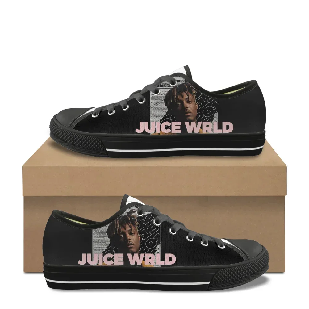 KHot Juice Wrld Hip Hop Rapper Low Top High Quality Sneakers Men Womens Teenager Canvas Sneaker Casual Couple Shoes Custom Shoes