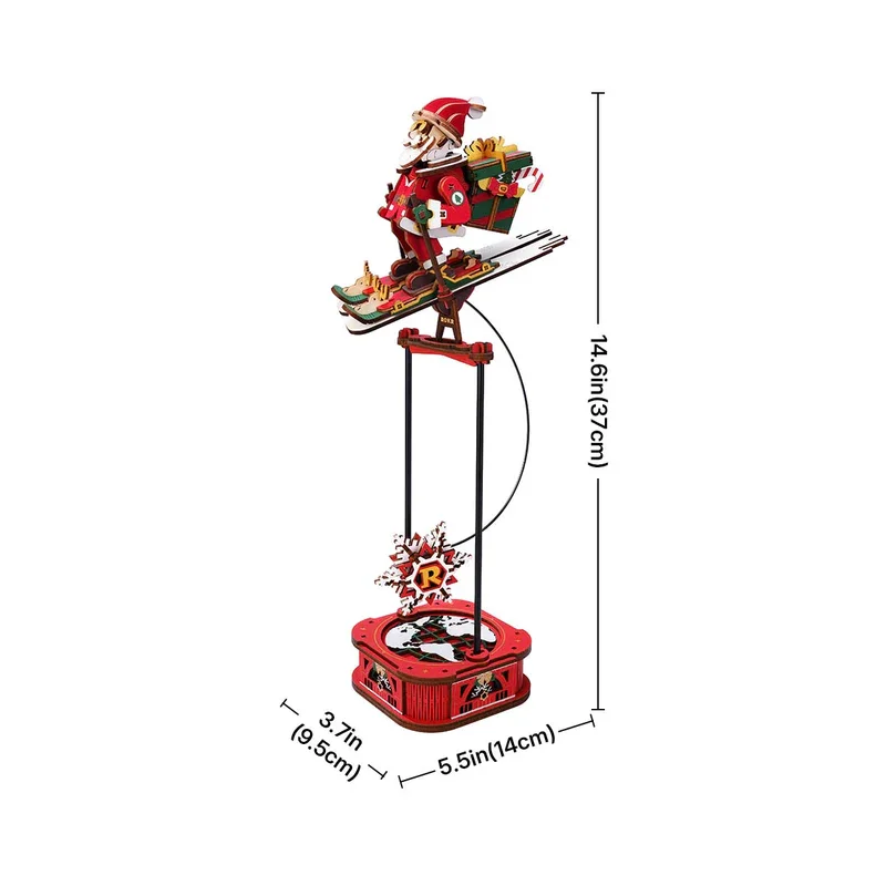ROKR Gravity Swing Model Building Kit 3D Wooden Puzzle kit Santa on Sleigh kit Ocean Fisher kit Best Gifts for Adults T