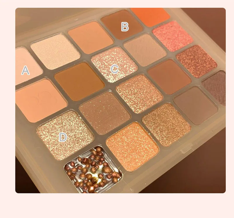 20 Colors  Eyeshadow Palette  Matte Earth Color Eyeshadow Palette Shimmer Glitter Eyeshadow Waterproof Long-lasting