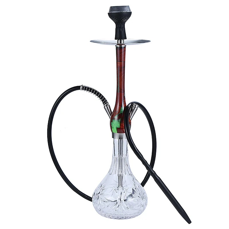 60cm Large Size Electric Shock Wood Hookah Single Pipe Bar Glass Shisha Set Narguile Complete Smoking Acecessories Hoka Gift