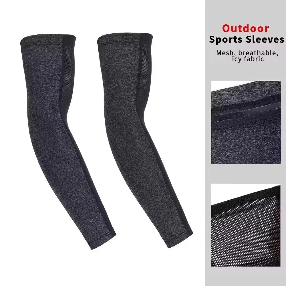 

Fashion UV Protection Cooling Arm Sleeves Quick-Drying Breathable Sunscreen Sleeves Anti-slip Moisture Wicking Mesh Arm Cover