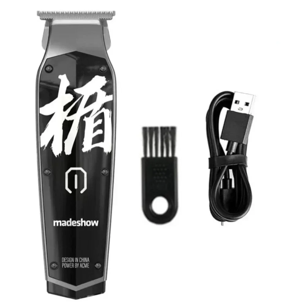 Madeshow-男性用のプロのコードレスバリカン,理髪店用のヘアトリマー