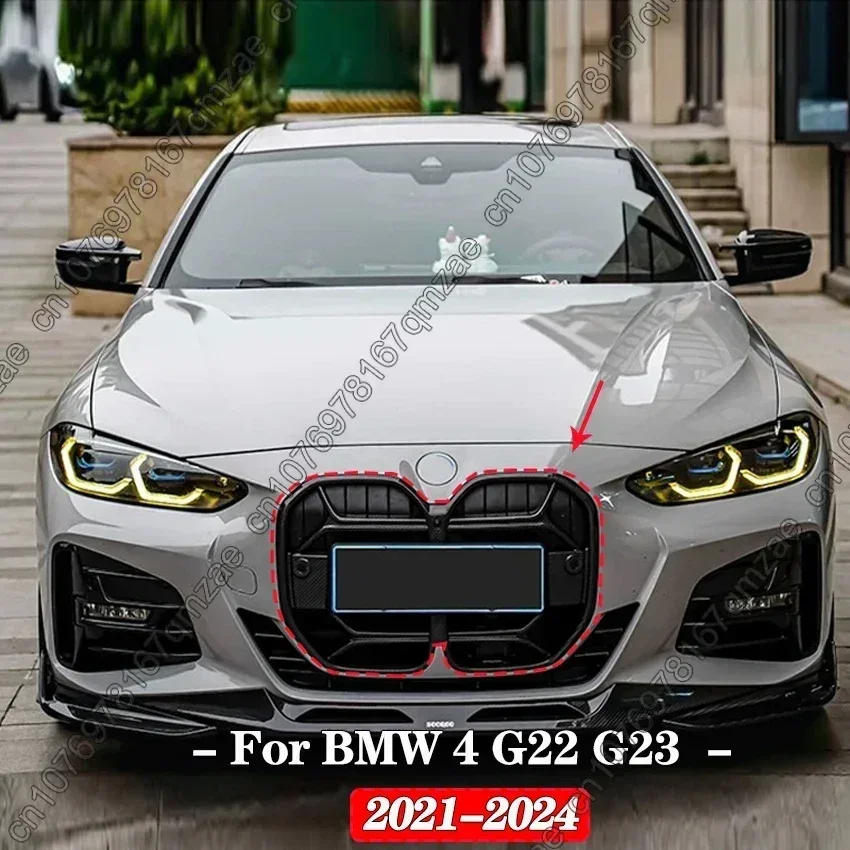 

Car Front Kidney Bumper Grills For BMW 4 Series G22 G23 430i M440i 2021-2024 CSL/Diamond Style Accessories ABS Front Grille