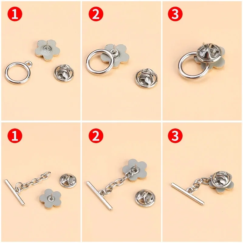 Metal OT Button Up Clothes With No Sewing, Mother Button Up, Coat, Sweater, Cardigan, Women's Decorative Brooch Button