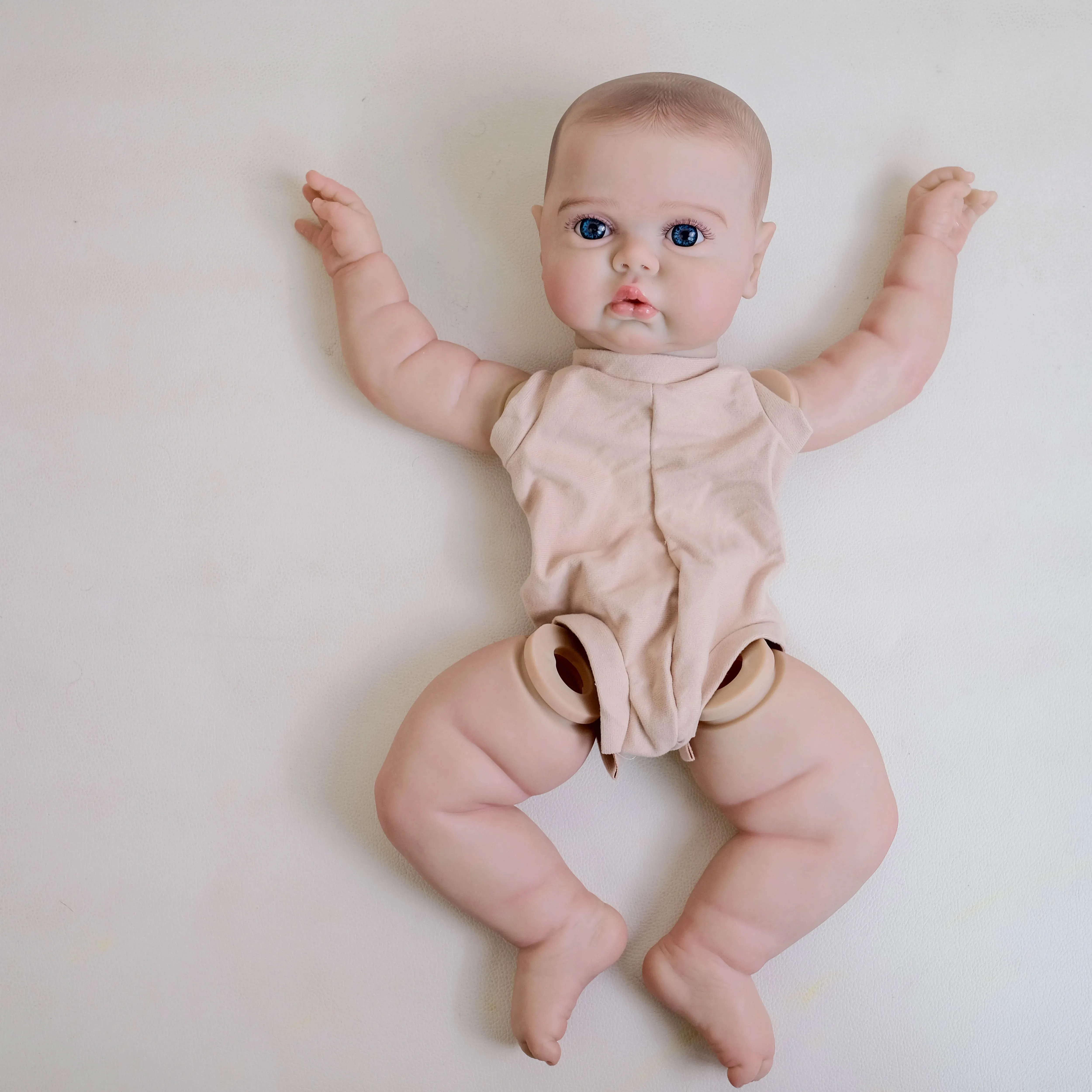 

Pickle Awake 19inch Already Painted Doll Kit Lifelike DIY Reborn Baby Doll Parts 3D Skin With Visible Veins Hand Drawn Hair