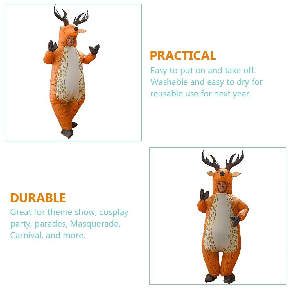 Elk Inflatable ชุดเครื่องแต่งกายเครื่องแต่งกายสําหรับผู้ใหญ่ Inflatables เครื่องแต่งกายฮาโลวีน Fox