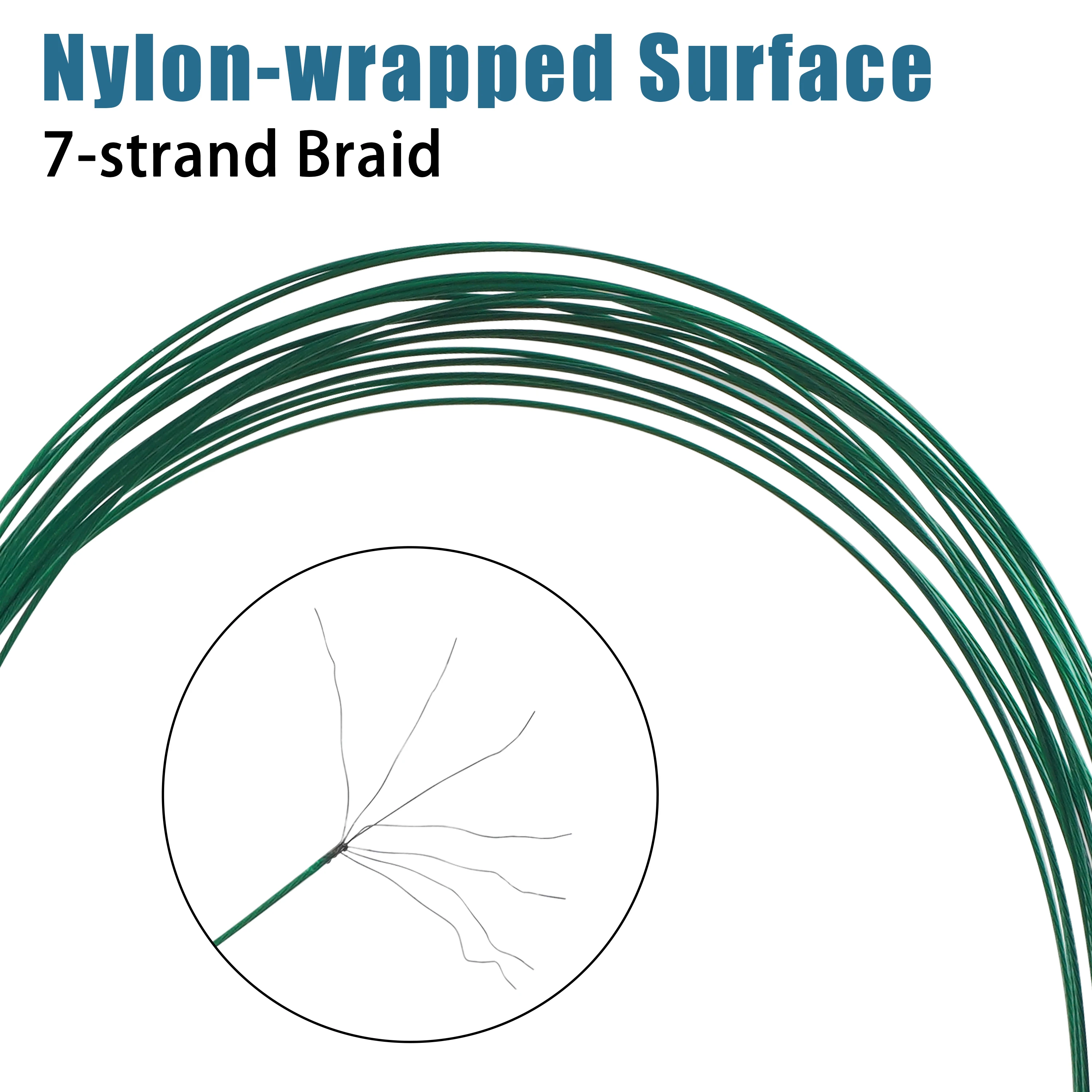 Línea líder de pesca de 60 uds., líder de alambre de acero inoxidable, líderes de señuelos de pesca para aparejo de bagre, líderes de pesca de 15cm/20cm/25cm