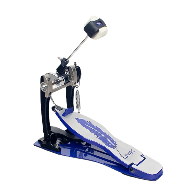 Double Drum Pedal Blue Metal Jazz Drum Stick Hammer Adjustable Electronic Drums Pedal Percussion Instrument Accessories Parts