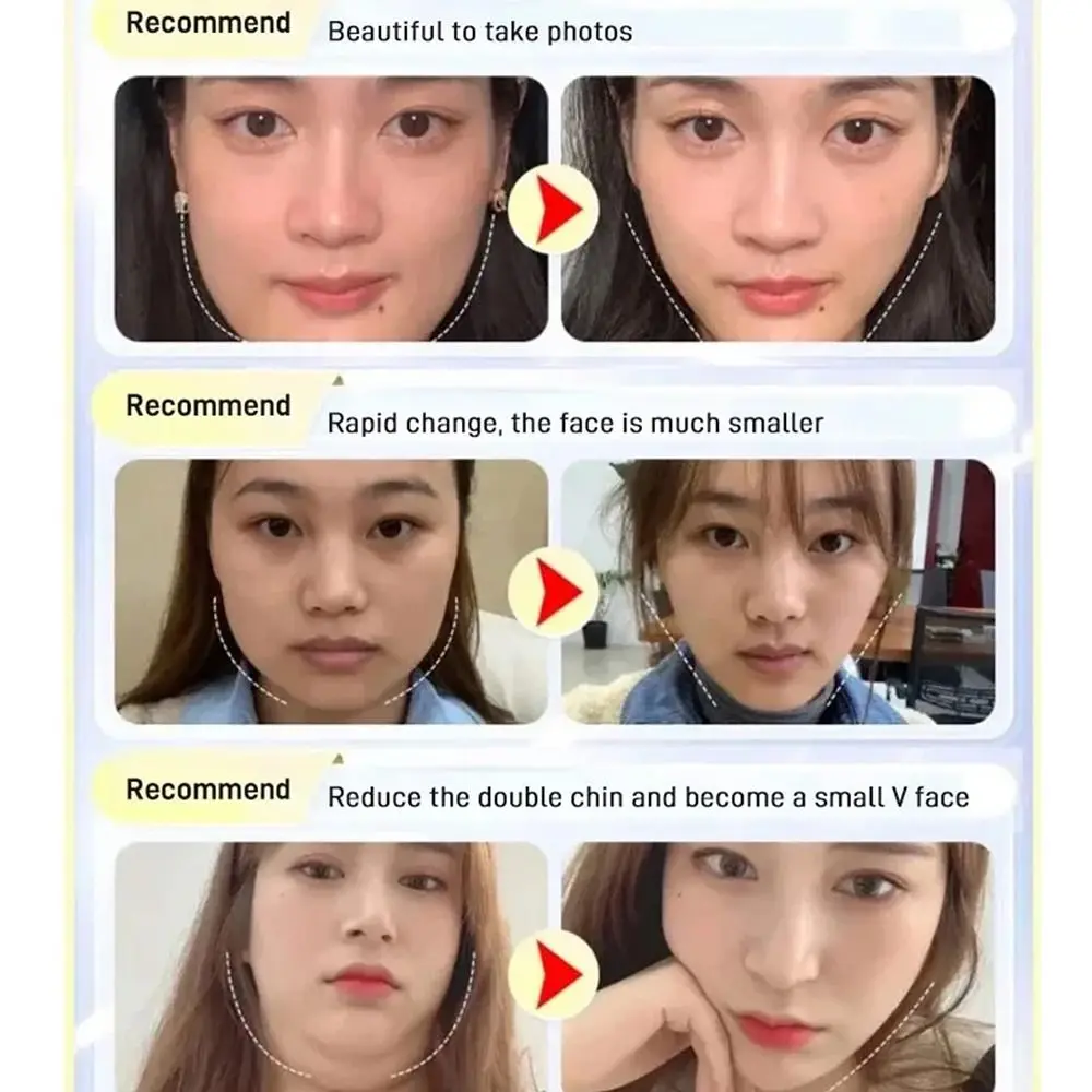 Reductor de barbilla doble, cinturón de Estiramiento Facial, máscaras faciales moldeadoras de línea en V, máscara para esculpir la cara para dormir, correa adelgazante Facial