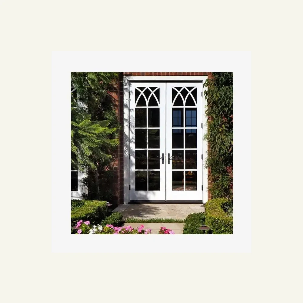 

Коммерческая стеклянная входная французская дверь для улицы, стеклянная французская дверь