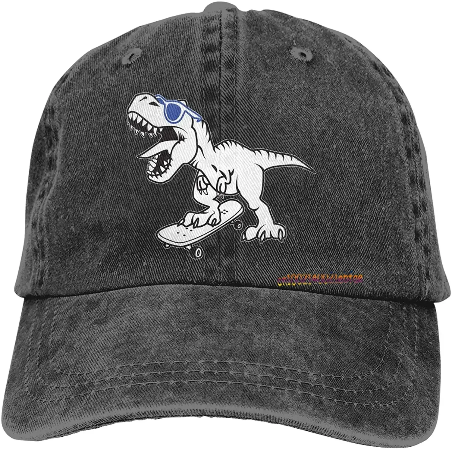 Gorra de béisbol de algodón con estampado de dinosaurio para hombre, gorro ajustable con cierre trasero, Estilo Vintage