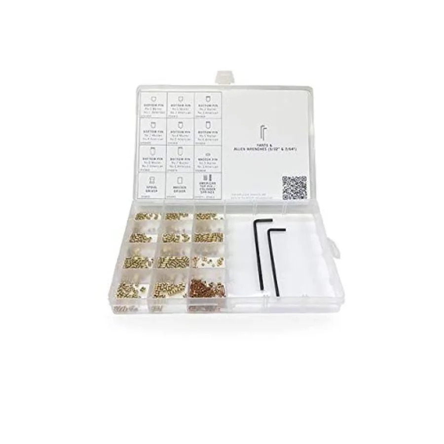 

American/Master Padlock Pin Kit with Tools Straight Pins Gold Padlock Re-Keying Kit