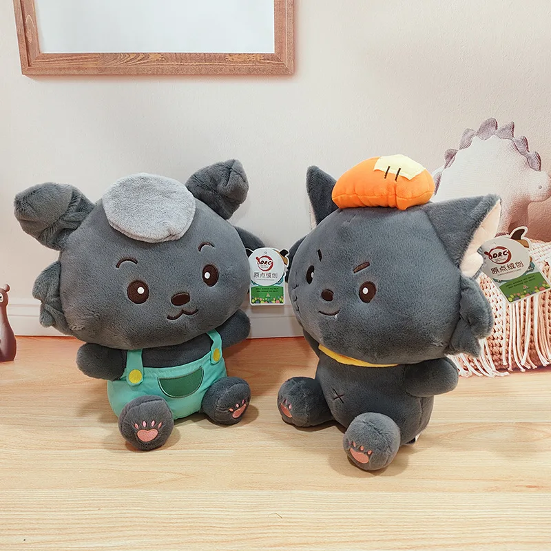 

Pleasant Goat And Big Big Wolf Plush Toy Set Cute Stuffed Animal Dolls Inspired by Anime Series Ideal Gift for Kids And Children