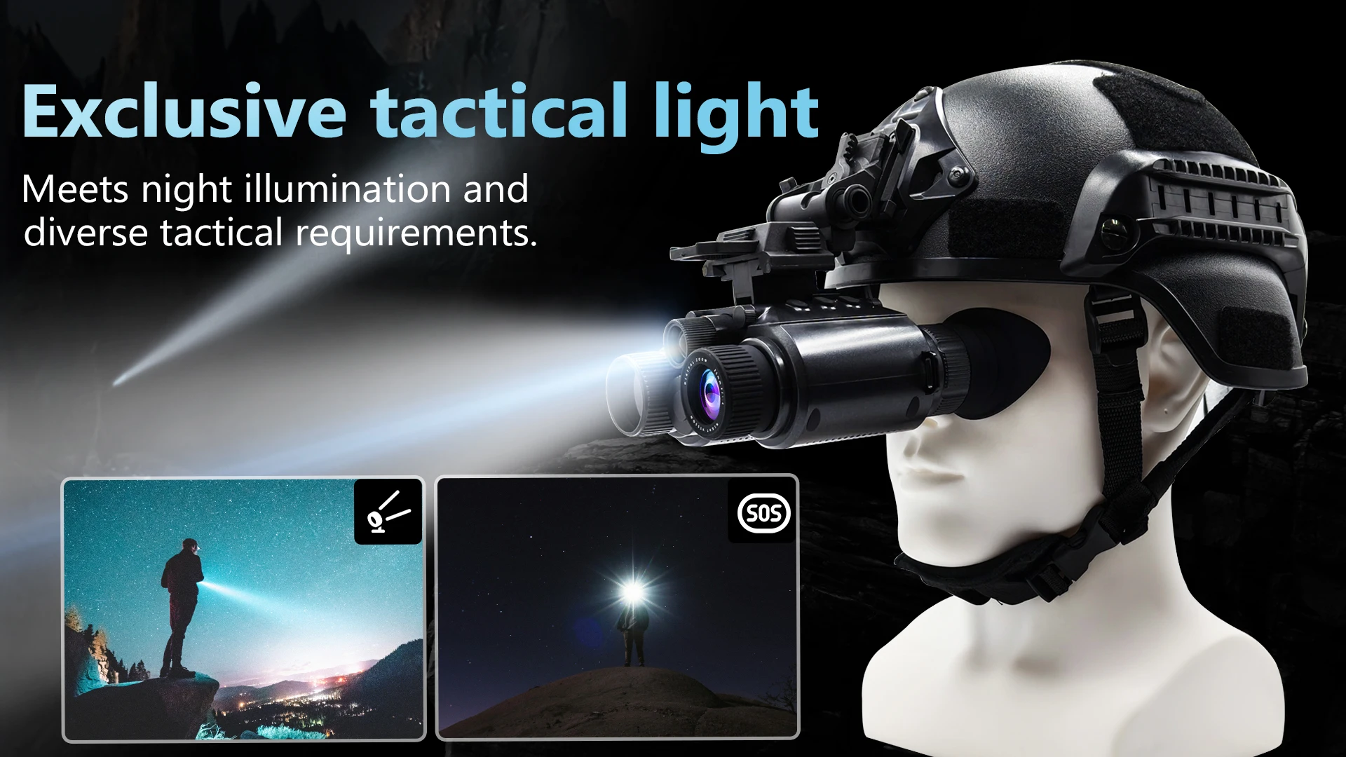 Z9158 Night Vision Goggles with Tactical Light 4K Adult Infrared Night Vision Binoculars for Hunting Night Fishing Forest Fire