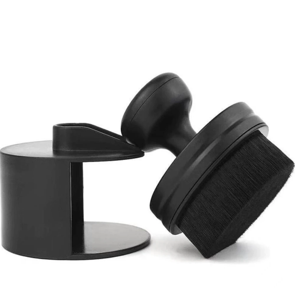 Escova aplicadora portátil de alta densidade para brilho de pneus, com suporte, 1 unidade.