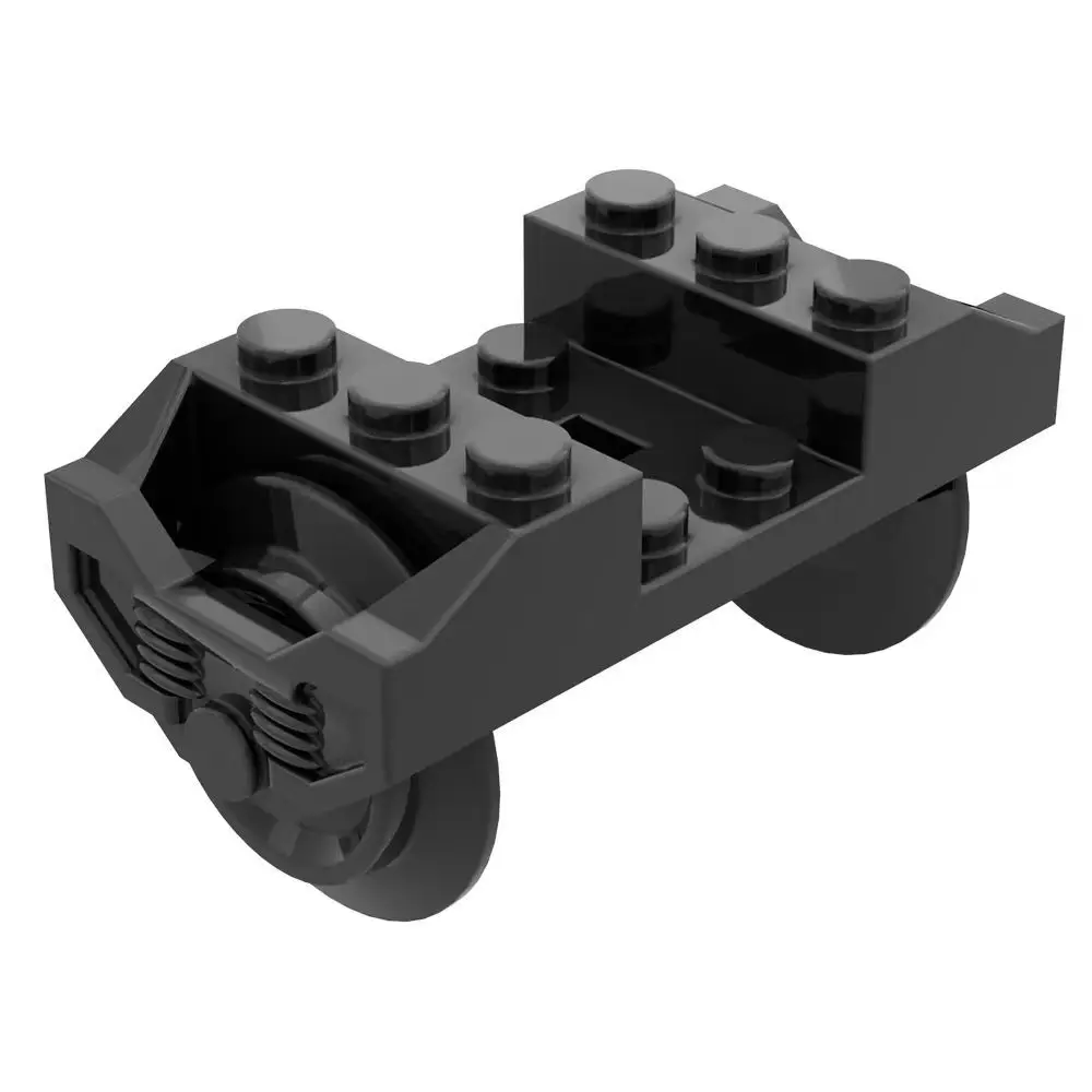 DIY puzzle building blocks with remote-controlled train wheels tracks and base components – perfect for MOC boys' holiday gifts view 3