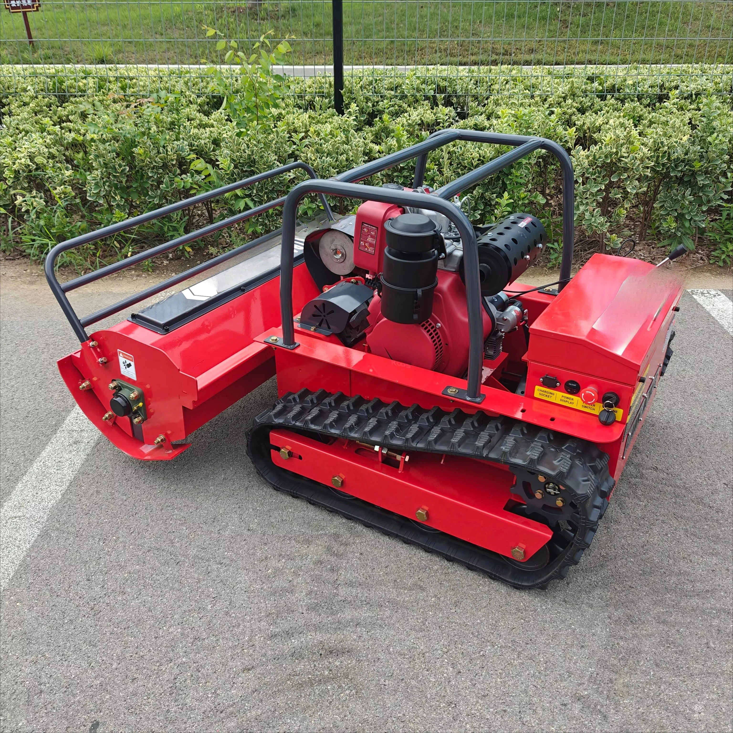 Y10-1000 GPS Fully Automatic 24V Cordless Flail LawnMower Zero Turn 800-1000-1200mm Remote Control Grass Cutter Machine