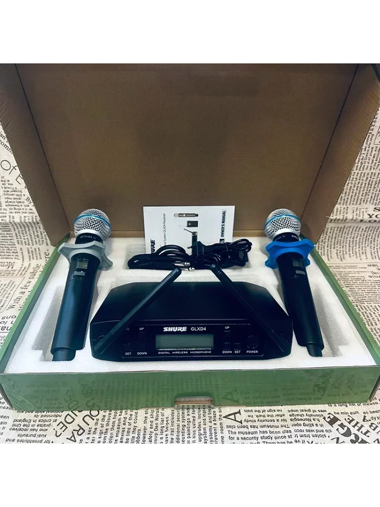 Système de microphone sans fil professionnel SHURE GLXD4 Beta 58a haute fréquence pour scène, chant, diffusion, fête, distance sans fil 3