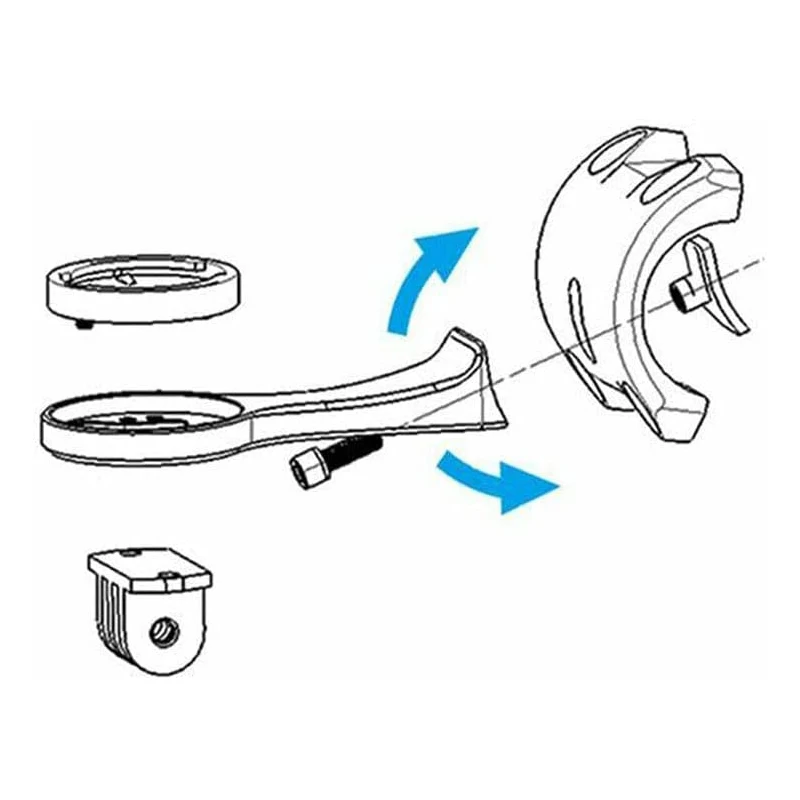 Für SL6 SL7 Vorbau-Fahrradcomputer-Kamerahalterung, Out-Front-Vorbau-Verlängerungshalterung für Garmin GoPro Licht – Detail 5