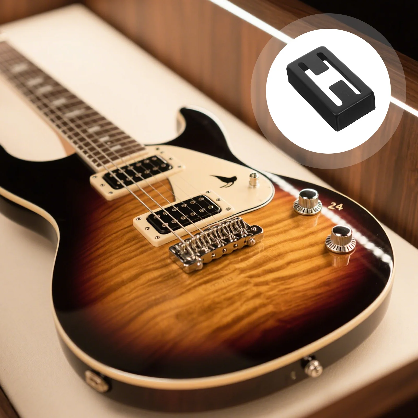 

1 Pair Metal Electric Guitar Pickup Covers H-Shaped Design Noise Reduction For Tonal Clarity Use Guitar Accessories