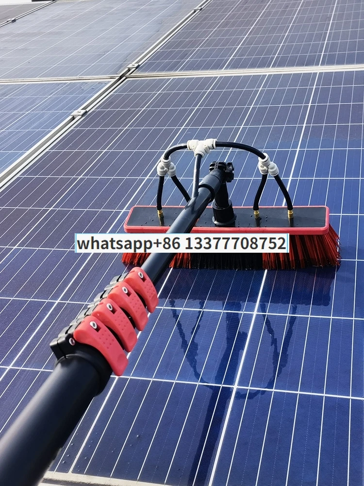 

Window cleaning brush, telescopic pole type photovoltaic panel cleaning brush, sprayable and water permeable brush