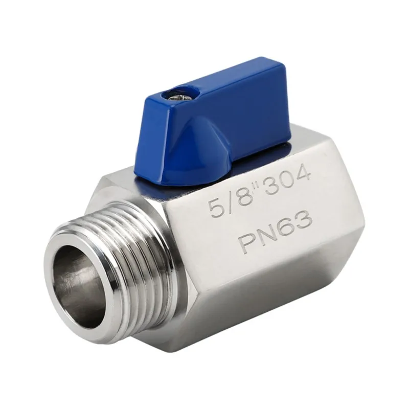 304 Stainless Steel Mini Ball Valve - Flow, Water, Oil, Gas Regulation and Control Switch