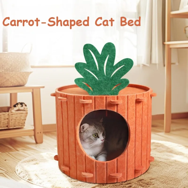 Cama plegable de fieltro para gato: cueva túnel cerrada - imagen 5