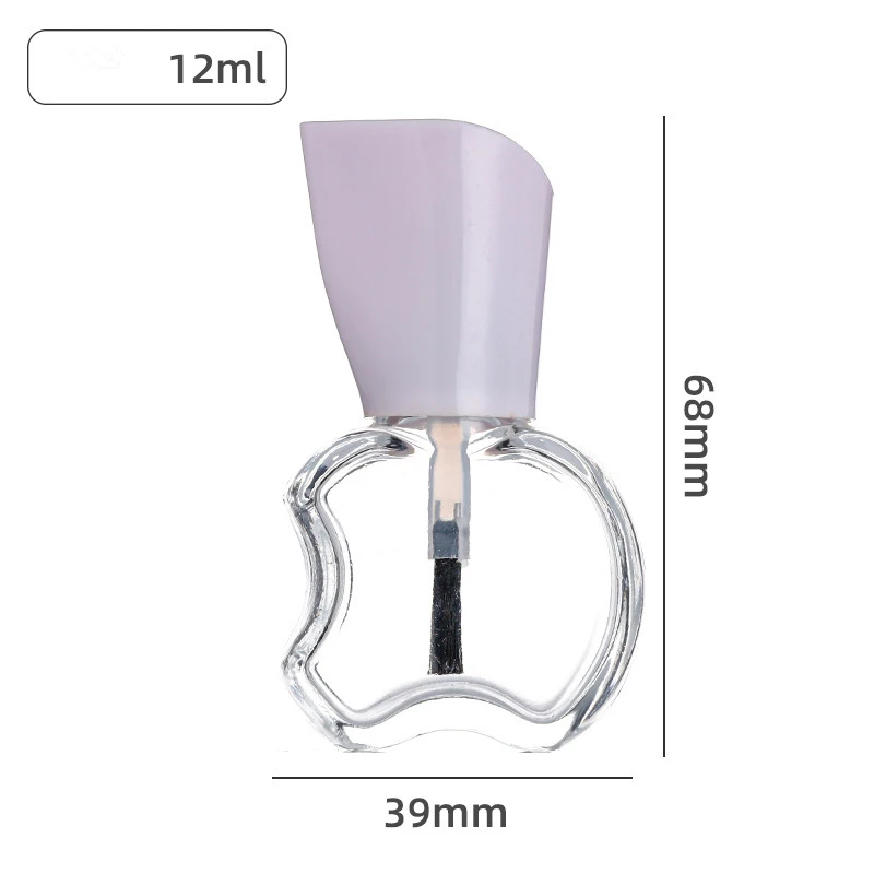 100Pcs Empty Nail Polish Glass Bottle Clear Portable Nail UV Gel Container Refillable Bottle Square Round Cosmetic Tube