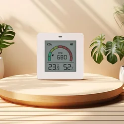 Miaomiaoce Air Quality Detector CO2 Detector Rechargeable Temperature Humidity Monitor Tester Carbon Dioxide LCD Detector