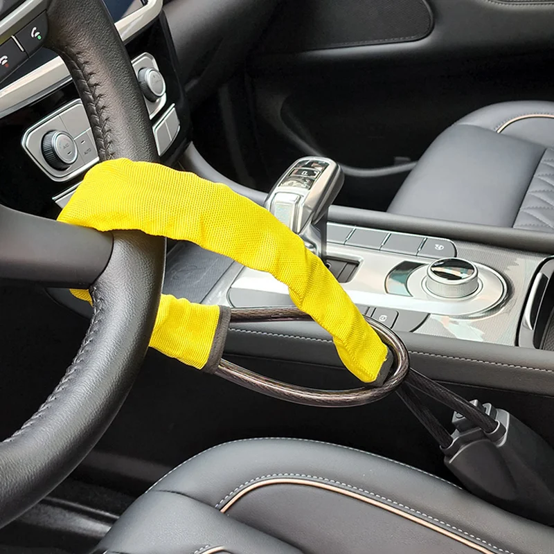 Steering Wheel Lock And Seat Belt Lock - Anti-theft And Safety Device For Cars - Universal Fit For Most Cars And Trucks - Key-op