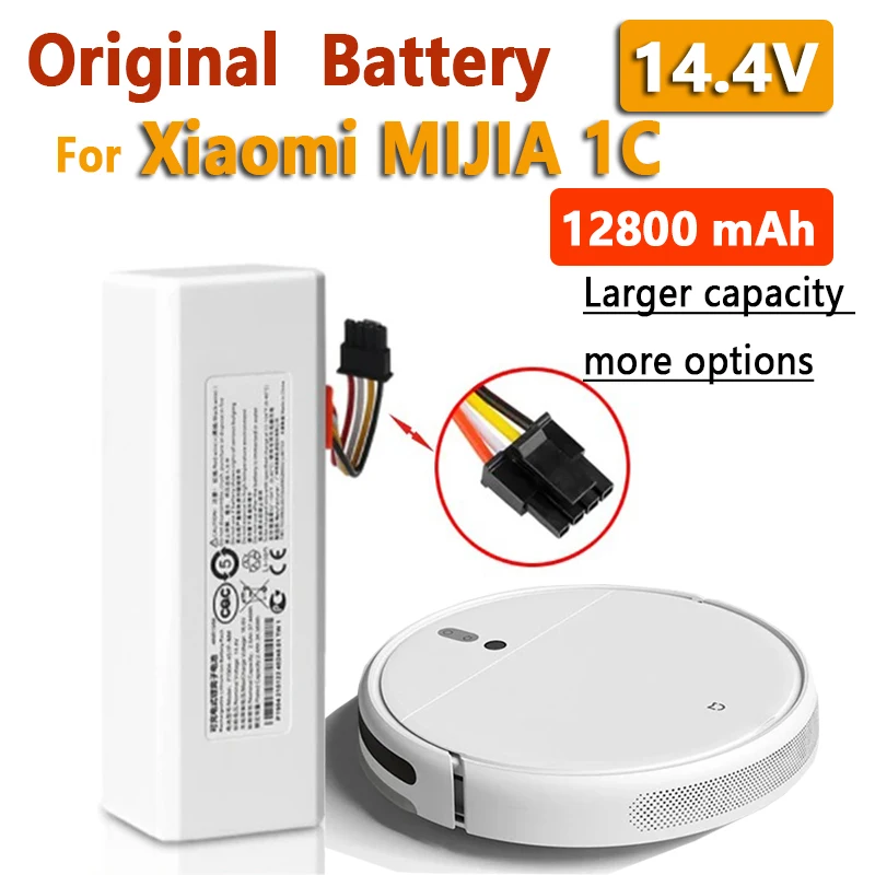 for Xiaomi Robot Battery 1C P1904-4S1P-MM Mijia Mi Vacuum Cleaner Sweeping Mopping Robot Replacement Battery Original12800mAh