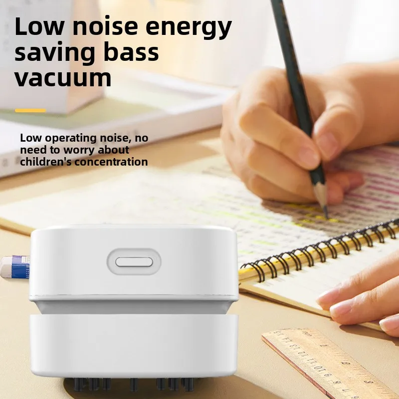 Mini aspirapolvere da tavolo 36dB Ultra silenzioso portatile automatico portatile forte aspirazione per studenti Home Office bambino