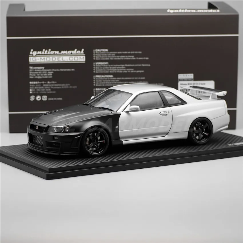

IG 1:18 Nismo R34 GTR Z-tune JDM моделирование ограниченная серия смола металл статическая модель автомобиля игрушка в подарок