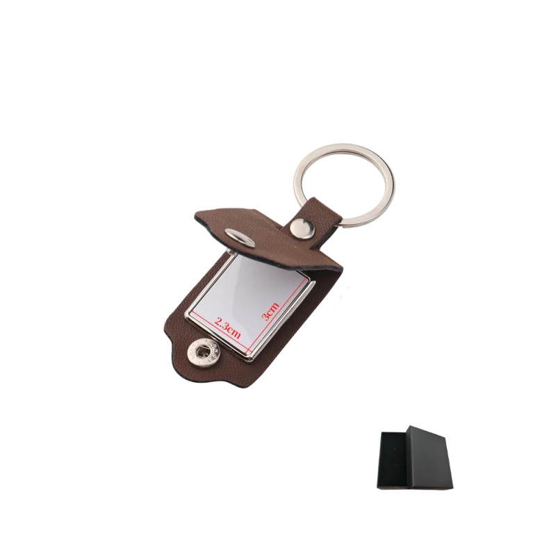 DIY Fun Photo Leather Key Ring with Engraved Image