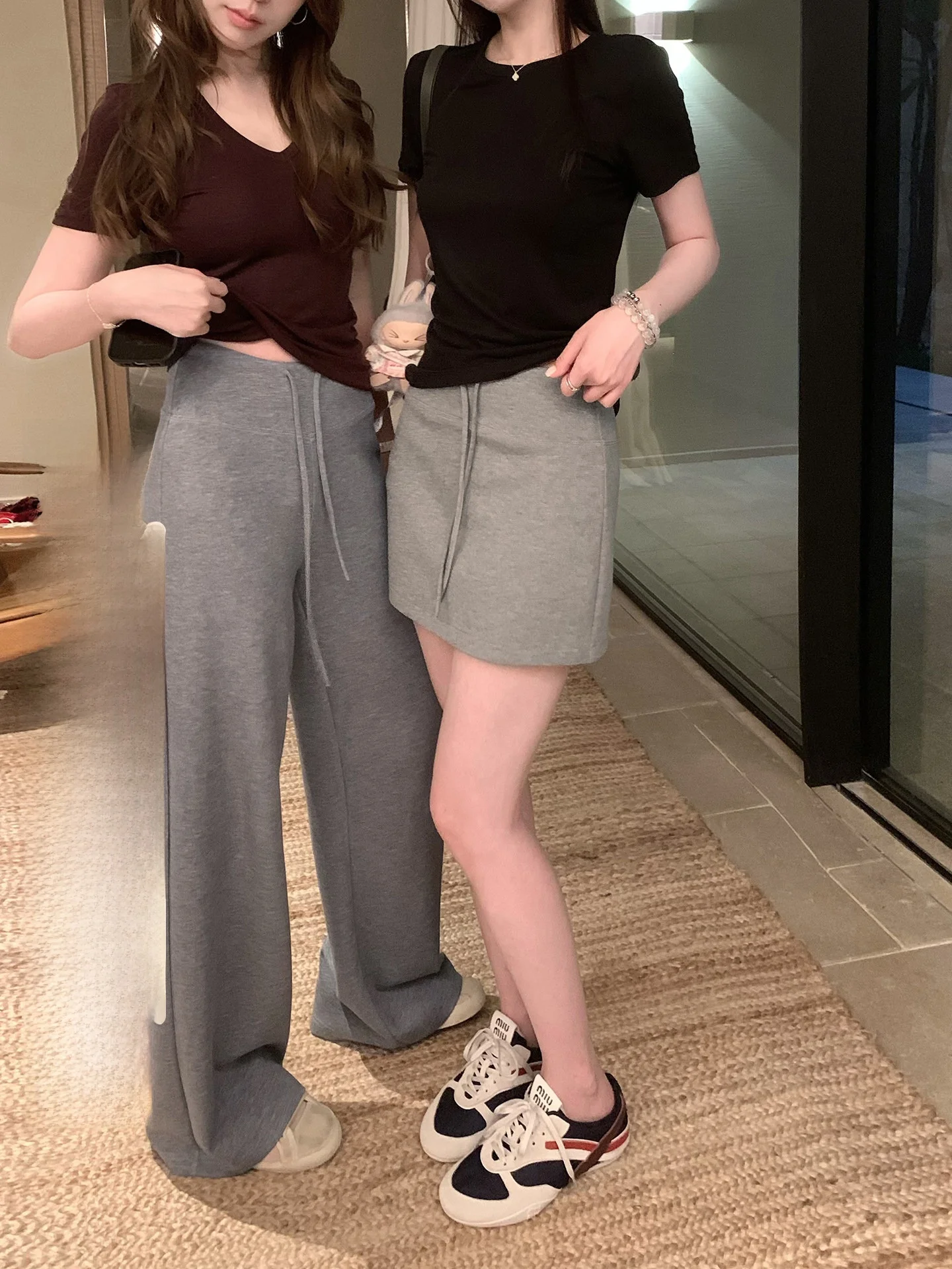 

HSTUDIO Casual Loose Straight Leg Pants Women's Wide Leg Long Trousers Lenzing Modal Nylon Blend Comfortable Breathable