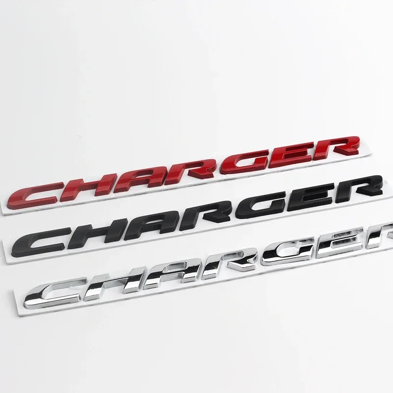 CHARGER Letter Emblem Badge Metal Car Rear Trunk Sticker For Dodge Charger Tailgate Side Fender Decal Auto Exterior Accessories