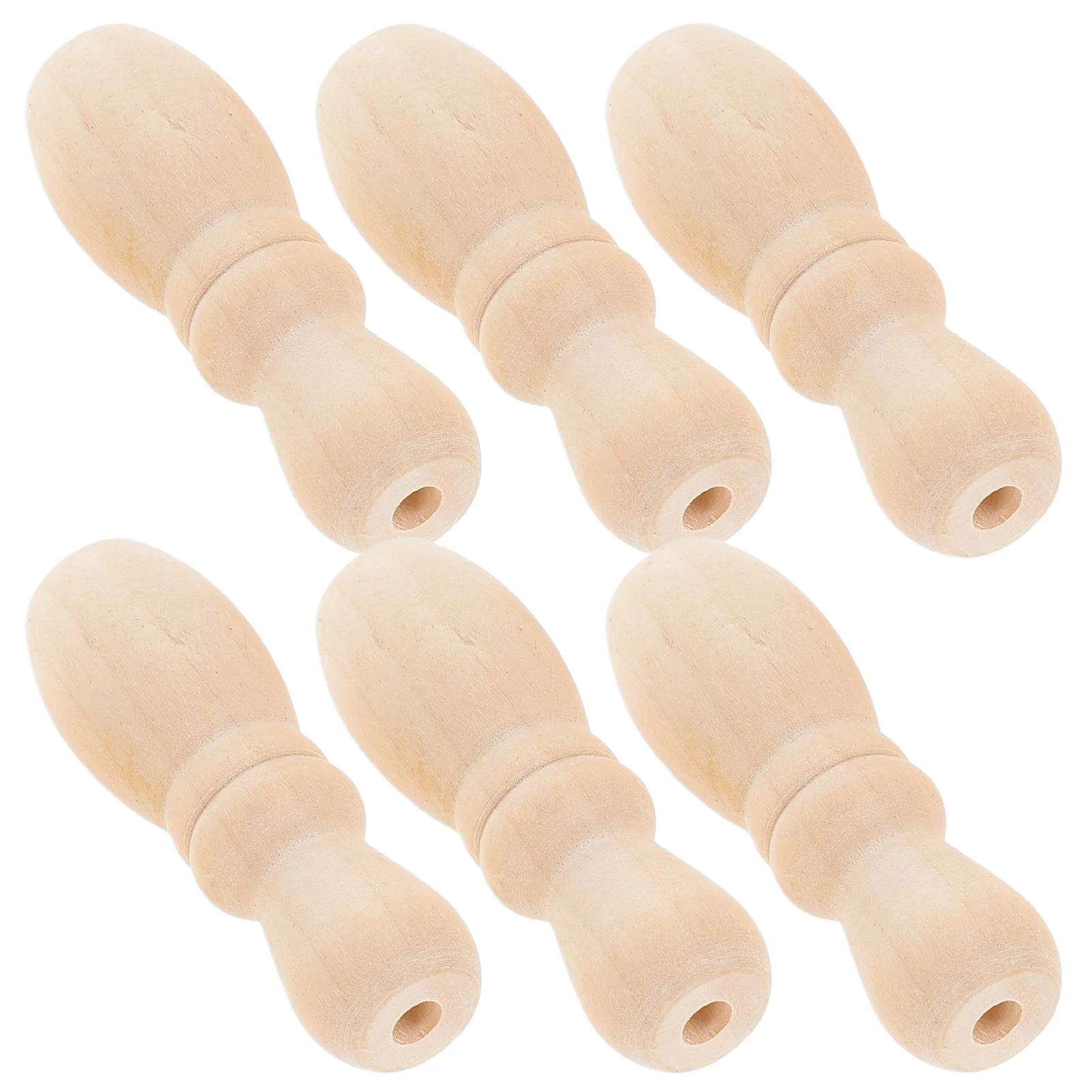 

6Pcs Wooden Tassel Knobs for Blinds Vase Shaped Design Sturdy Material Easy Installation Window Treatments Wooden Cord Tassels