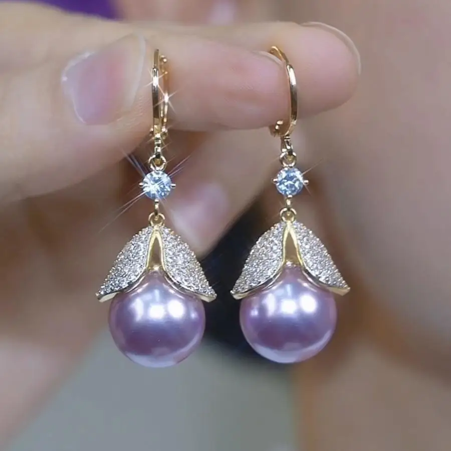 Simplicity Personality Luxury at a moderate level High-end feeling  Exquisite Red Wisteria Bean Tassel  Alloy Eardrop