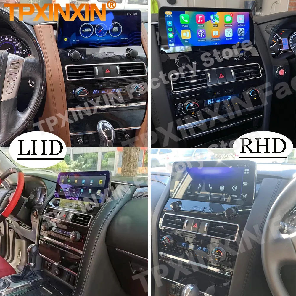 LHD RHD Multimedia Android 11 Car Radio Stereo For Nissan Patrol Y62 Amada For Infiniti QX80 QX56 GPS Video Receiver Head Unit