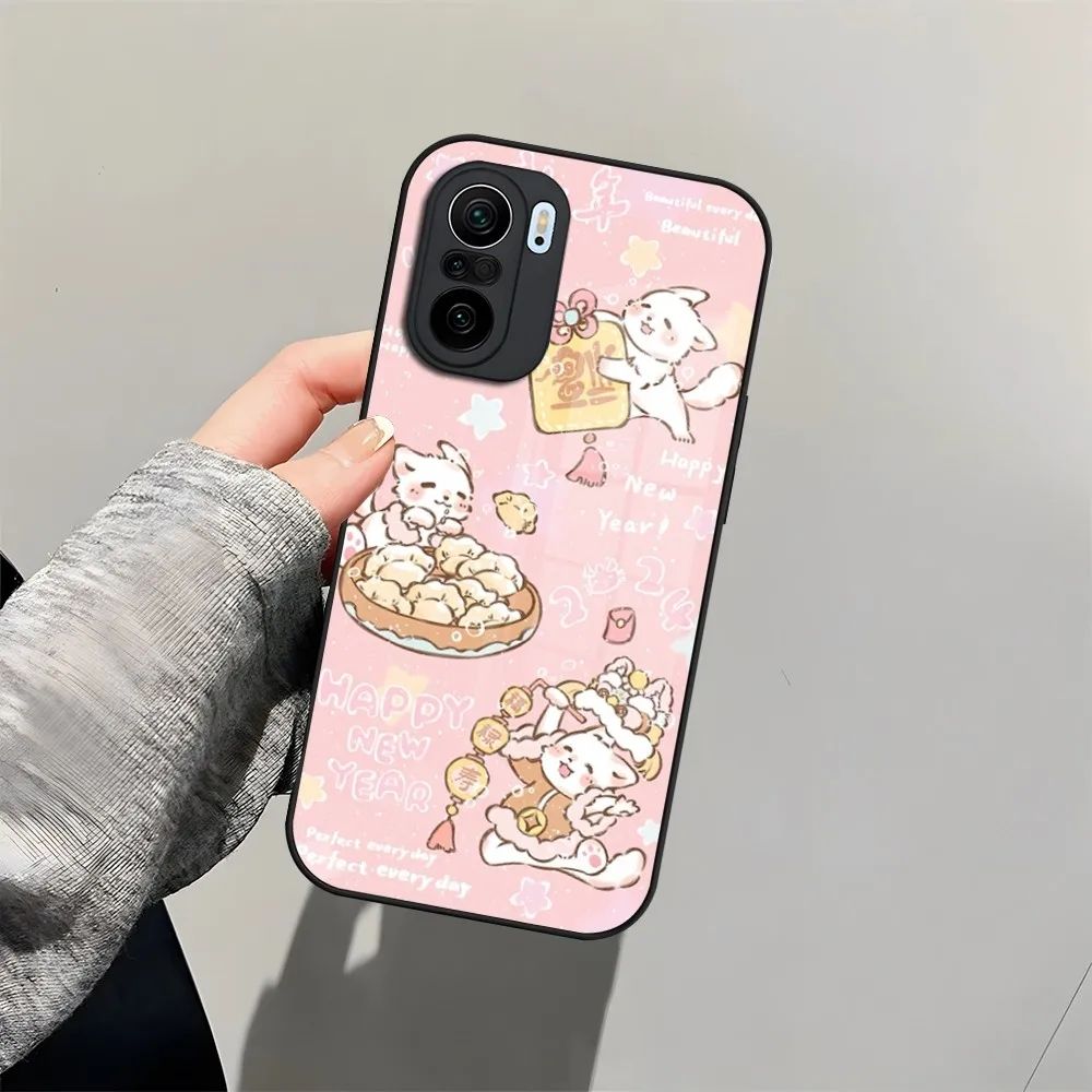 Rich Cute Animals Phone Case Tempered Glass For Xiaomi Redmi Note 14 10 13 11i 11 9 8 11S T Poco M4 F3 X3 Pro Cover