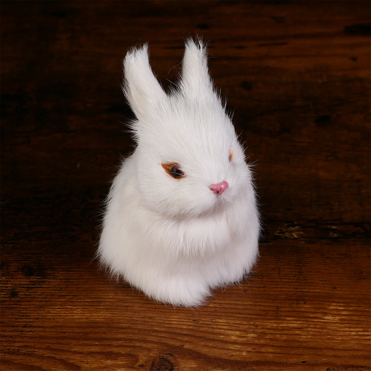 Conejo de simulación de escritorio, decoración de conejito en miniatura, adorno de Pascua, juguete de Animal de forma realista, Festival de Primavera