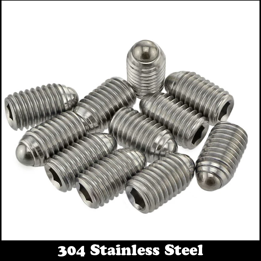 M10 M10*16 M10x16 M10*20 M10x20 M10*25 M10x25 304 Stainless Steel Hexagon Hex Socket Position Grub Ball Spring Plunger Set Screw