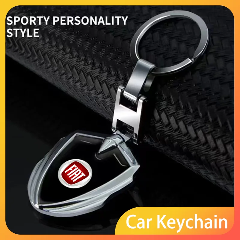 

3D Metal Car Logo Key Rings Keyring Keychain For FIAT Abarth 500 Panda Bravo Punto Tipo Linea Ducato Freemont
