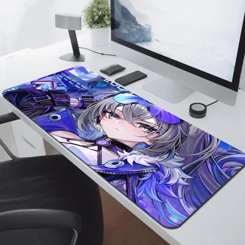 Honkai Star Rail Silver Wolf Large Gaming Mouse Pad Computer Mousepad PC Gamer Laptop Mouse Mat XXL Office Keyboard Mat Desk Pad